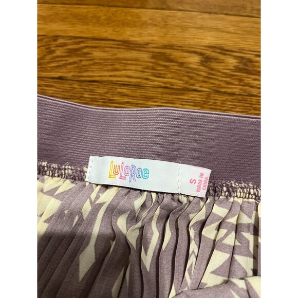 LulaRoe Accordion Pleated Midi Skirt Purple Boho Stretch Women's Small NWT - Picture 3 of 5